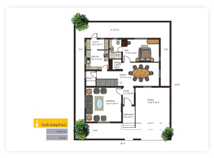 KRC Shantiniketan - Luxury Individual Bungalows Floor Plan - Ground Floor South Facing Villa 2